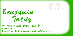 benjamin toldy business card